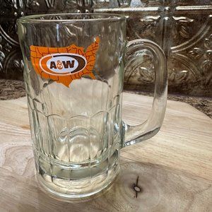 Vintage Glass 16 oz. Mug A&W Collectible Root Beer
